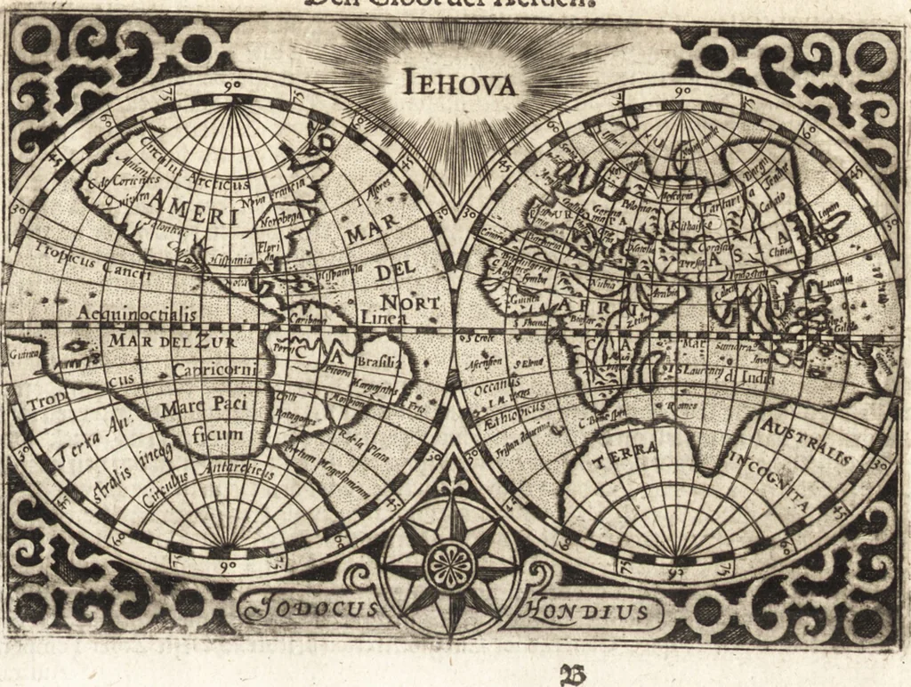 An illustration from Hand-boeck, of Cort begrijp der caerten ende beschryvinghen van alle landen des werelds, 1609, leaf 34