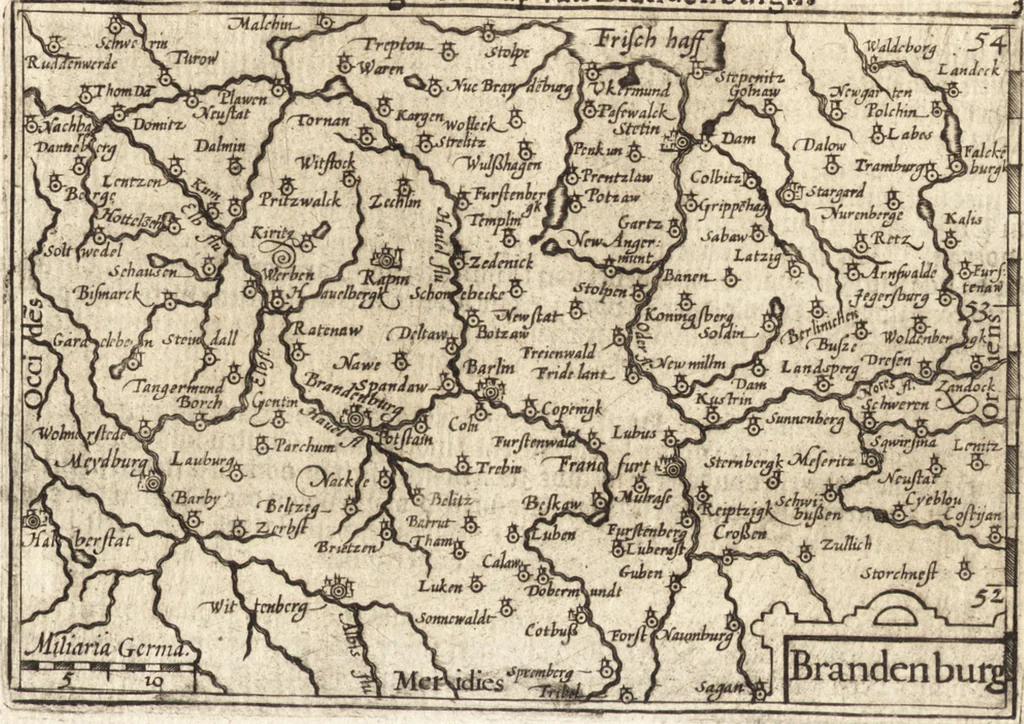 An illustration from Hand-boeck, of Cort begrijp der caerten ende beschryvinghen van alle landen des werelds, 1609, leaf 366