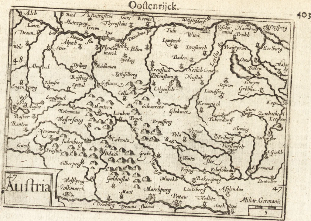 An illustration from Hand-boeck, of Cort begrijp der caerten ende beschryvinghen van alle landen des werelds, 1609, leaf 420