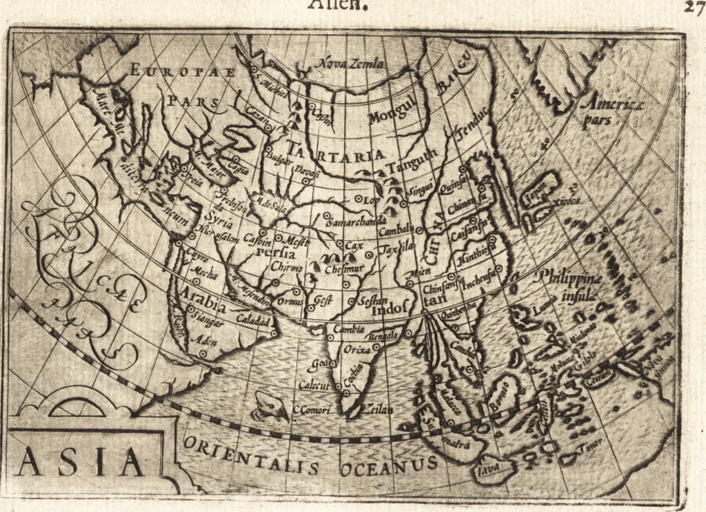An illustration from Hand-boeck, of Cort begrijp der caerten ende beschryvinghen van alle landen des werelds, 1609, leaf 44