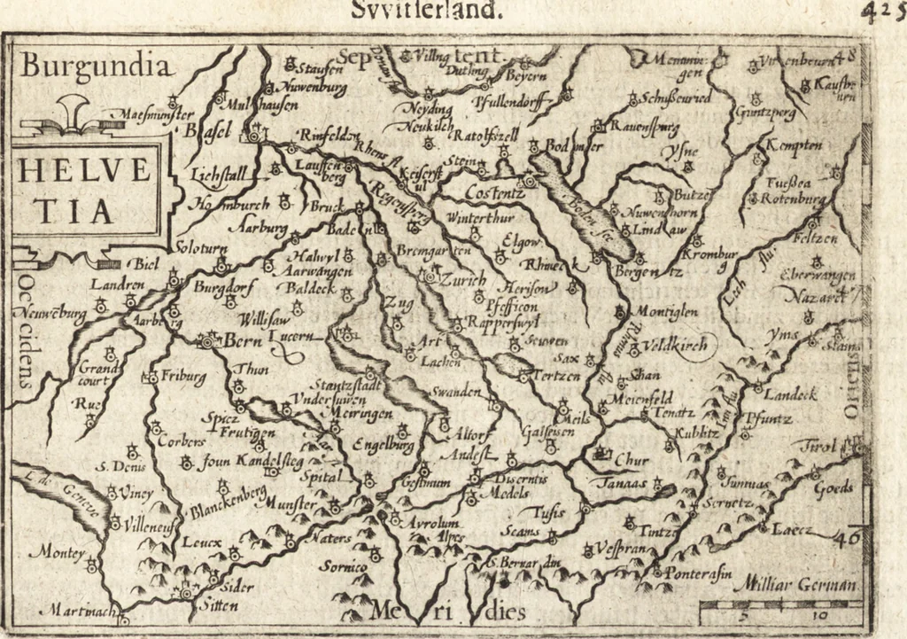 An illustration from Hand-boeck, of Cort begrijp der caerten ende beschryvinghen van alle landen des werelds, 1609, leaf 442