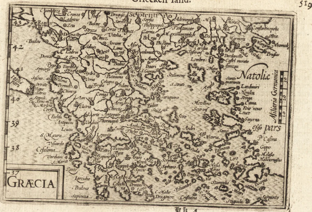An illustration from Hand-boeck, of Cort begrijp der caerten ende beschryvinghen van alle landen des werelds, 1609, leaf 536