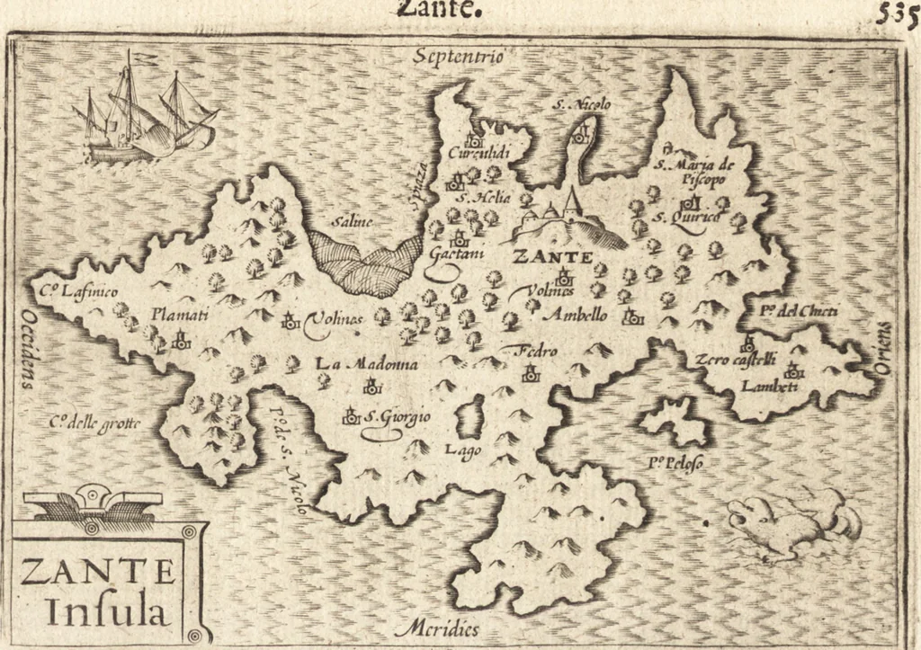 An illustration from Hand-boeck, of Cort begrijp der caerten ende beschryvinghen van alle landen des werelds, 1609, leaf 552