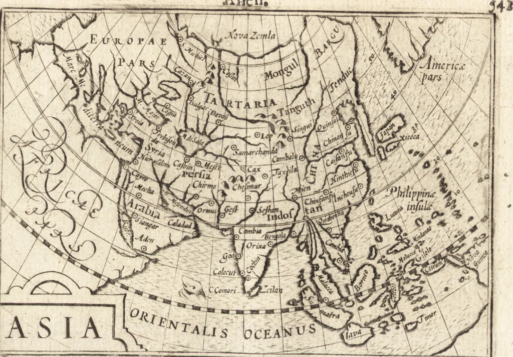 An illustration from Hand-boeck, of Cort begrijp der caerten ende beschryvinghen van alle landen des werelds, 1609, leaf 558