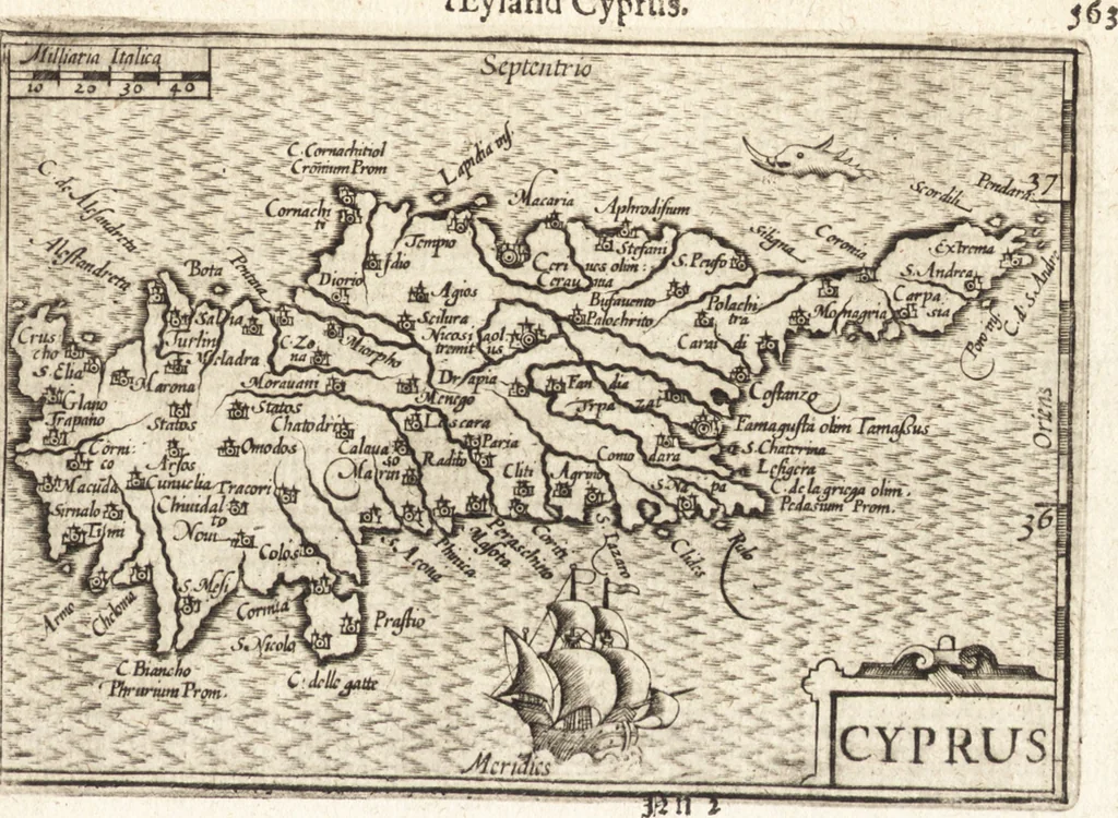 An illustration from Hand-boeck, of Cort begrijp der caerten ende beschryvinghen van alle landen des werelds, 1609, leaf 580