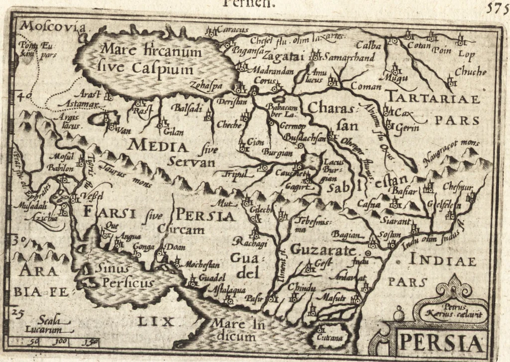 An illustration from Hand-boeck, of Cort begrijp der caerten ende beschryvinghen van alle landen des werelds, 1609, leaf 592