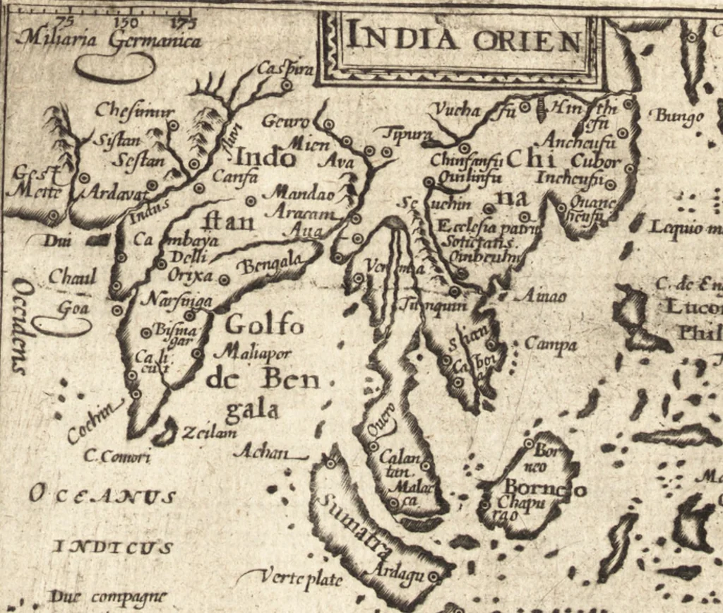 An illustration from Hand-boeck, of Cort begrijp der caerten ende beschryvinghen van alle landen des werelds, 1609, leaf 604