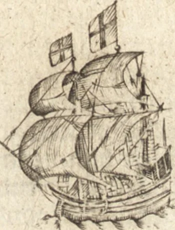 An illustration from Hand-boeck, of Cort begrijp der caerten ende beschryvinghen van alle landen des werelds, 1609, leaf 644