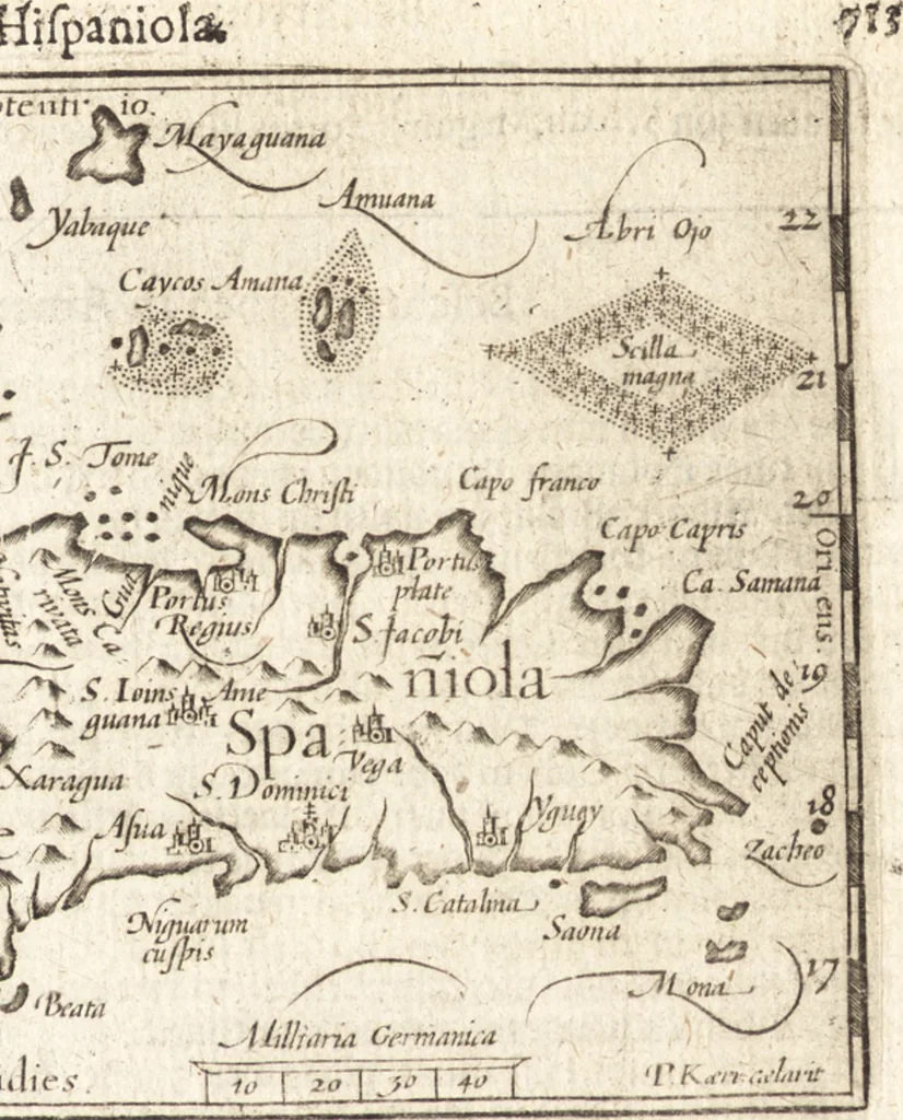 An illustration from Hand-boeck, of Cort begrijp der caerten ende beschryvinghen van alle landen des werelds, 1609, leaf 732