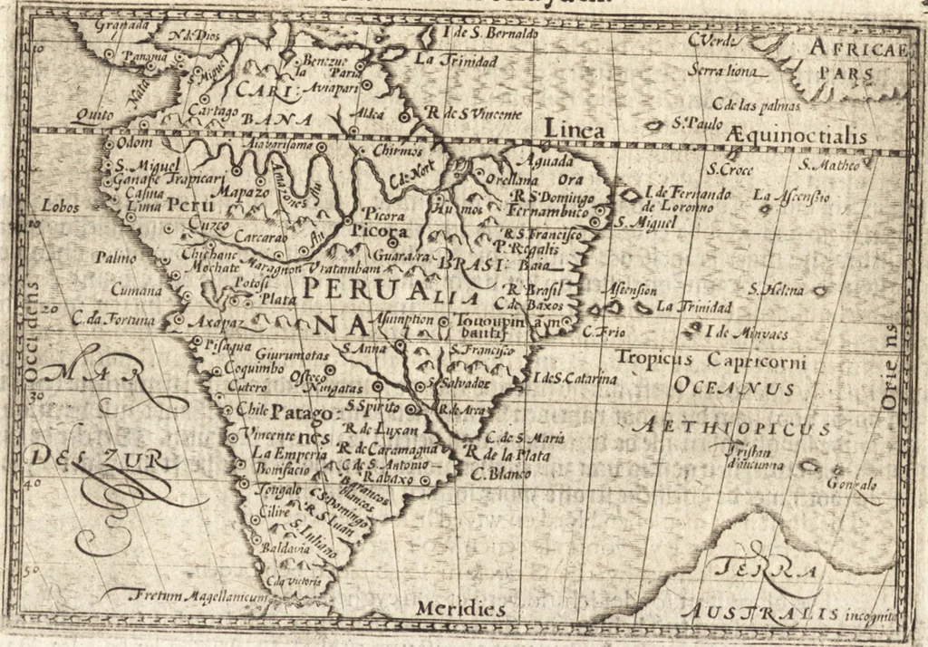 An illustration from Hand-boeck, of Cort begrijp der caerten ende beschryvinghen van alle landen des werelds, 1609, leaf 734