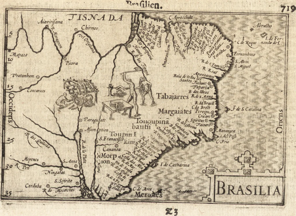 An illustration from Hand-boeck, of Cort begrijp der caerten ende beschryvinghen van alle landen des werelds, 1609, leaf 738