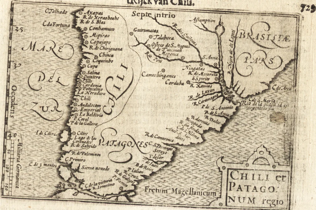 An illustration from Hand-boeck, of Cort begrijp der caerten ende beschryvinghen van alle landen des werelds, 1609, leaf 748