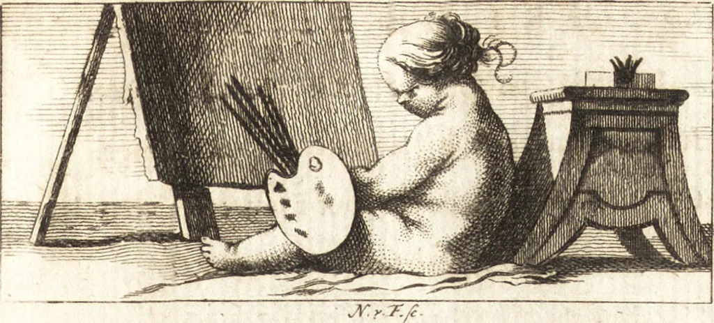 An illustration from L'art de peindre : poëme, avec des réflexions sur les différentes parties de la peinture, 1761, leaf 48