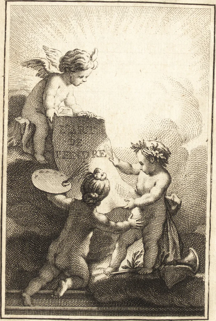 An illustration from L'art de peindre : poëme, avec des réflexions sur les différentes parties de la peinture, 1761, leaf 7