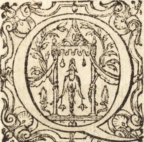 An illustration from Ivsti LipsI Opera omnia qvæ ad criticam proprie spectant : postremùm ab ipso aucta, correcta, digesta : quorum omnium index & ordo post præfationem, 1611, leaf 646
