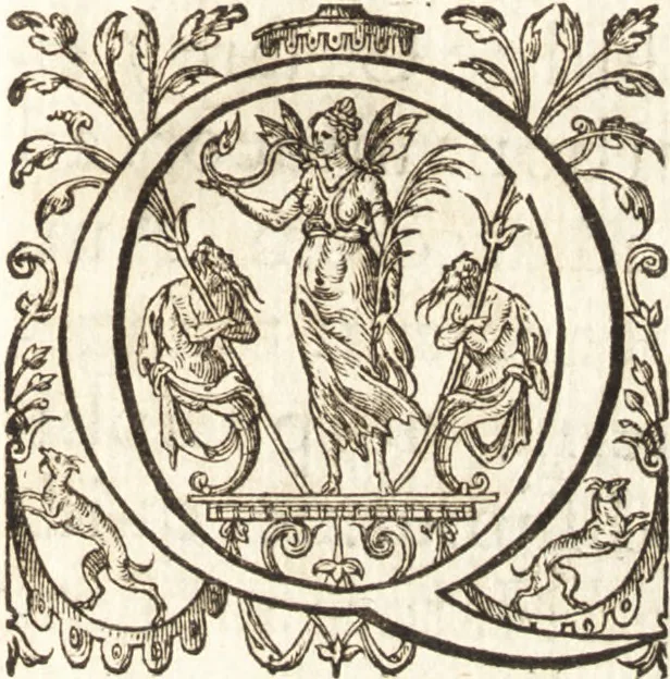 An illustration from I. LipsI De recta pronvnciatione Latinæ linguæ dialogvs, 1609, leaf 6