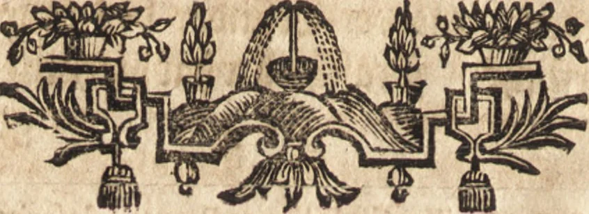An illustration from Joh. Frieder. Christen, Professoris bey der Universität zu Leipzig, Anzeige und Auslegung der Monogrammatum : einzeln und verzogenen Anfangsbuchstaben der Nahmen, auch anderer Züge und Zeichen, unter welchen berühmte Mahler, Kupferstecher, und andere dergleichen Künstler, aus ihren Wercken sich verborgen haben : alles aus gutem Grunde und aus den ersten Wercken selbst, ietzt von neuem genommen, 1747, leaf 201