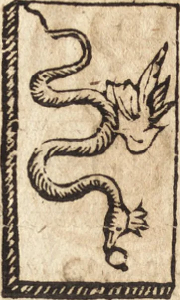 An illustration from Joh. Frieder. Christen, Professoris bey der Universität zu Leipzig, Anzeige und Auslegung der Monogrammatum : einzeln und verzogenen Anfangsbuchstaben der Nahmen, auch anderer Züge und Zeichen, unter welchen berühmte Mahler, Kupferstecher, und andere dergleichen Künstler, aus ihren Wercken sich verborgen haben : alles aus gutem Grunde und aus den ersten Wercken selbst, ietzt von neuem genommen, 1747, leaf 409