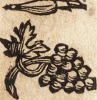 An illustration from Joh. Frieder. Christen, Professoris bey der Universität zu Leipzig, Anzeige und Auslegung der Monogrammatum : einzeln und verzogenen Anfangsbuchstaben der Nahmen, auch anderer Züge und Zeichen, unter welchen berühmte Mahler, Kupferstecher, und andere dergleichen Künstler, aus ihren Wercken sich verborgen haben : alles aus gutem Grunde und aus den ersten Wercken selbst, ietzt von neuem genommen, 1747, leaf 416