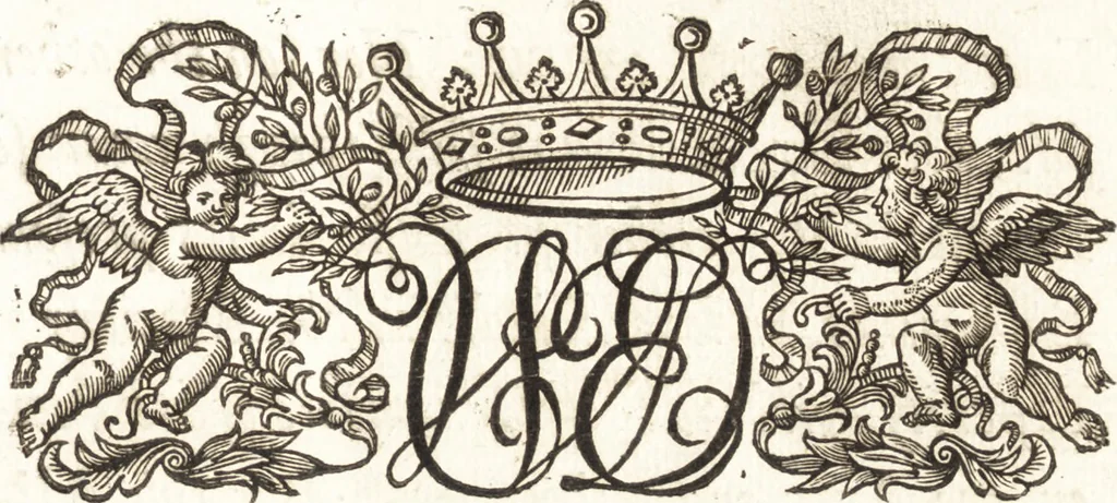 An illustration from Painting illustrated in three diallogues : containing some choice observations upon the art, together with the lives of the most eminent painters, from Cimabue, to the time of Raphael and Michel Angelo : with an explanation of the difficult terms, 1685, leaf 12