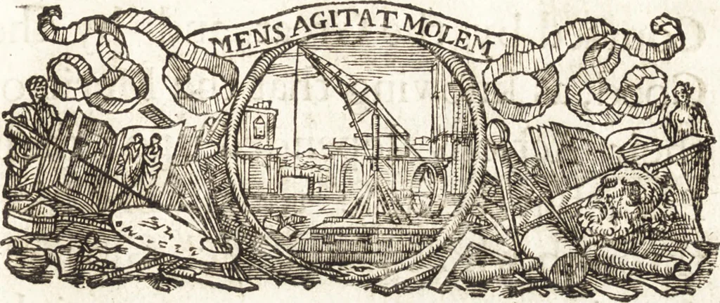 An illustration from Painting illustrated in three diallogues : containing some choice observations upon the art, together with the lives of the most eminent painters, from Cimabue, to the time of Raphael and Michel Angelo : with an explanation of the difficult terms, 1685, leaf 16