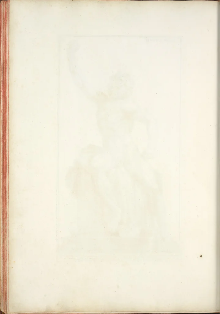 An illustration from Anatomia per uso et intelligenza del disegno; ricercata non solo su gl'ossi e muscoli del corpo humano, ma dimostrata ancora su le statue antiche più insigni di Roma;, 1691, leaf 91