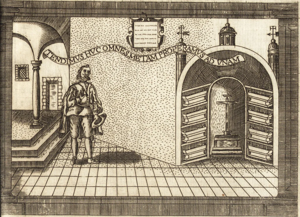 An illustration from Llanto del occidente en el ocaso del mas claro sol de las Españas : funebres demostraciones, que hizo, pyra real, que erigio en las exequias del rey N. Señor D. Felipe IIII. el Grande ..., 1666, leaf 158