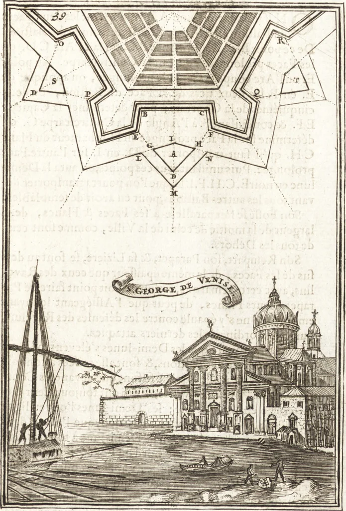 An illustration from Les travaux de Mars, ou, L'art de la guerre : divisé en trois parties ... : avec un ample détail de la milice des Turcs, tant pour l'attaque que pour la deffence : ouvrage enrichi de plus de quatre cens planches gravées en taille-douce, 1684, leaf 136