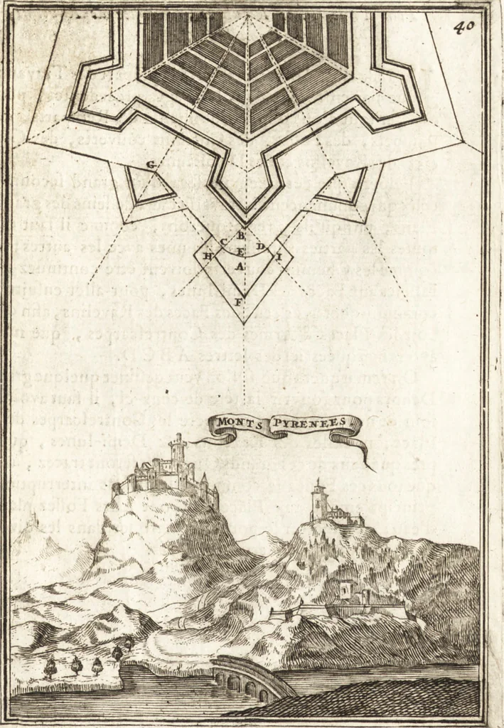 An illustration from Les travaux de Mars, ou, L'art de la guerre : divisé en trois parties ... : avec un ample détail de la milice des Turcs, tant pour l'attaque que pour la deffence : ouvrage enrichi de plus de quatre cens planches gravées en taille-douce, 1684, leaf 138