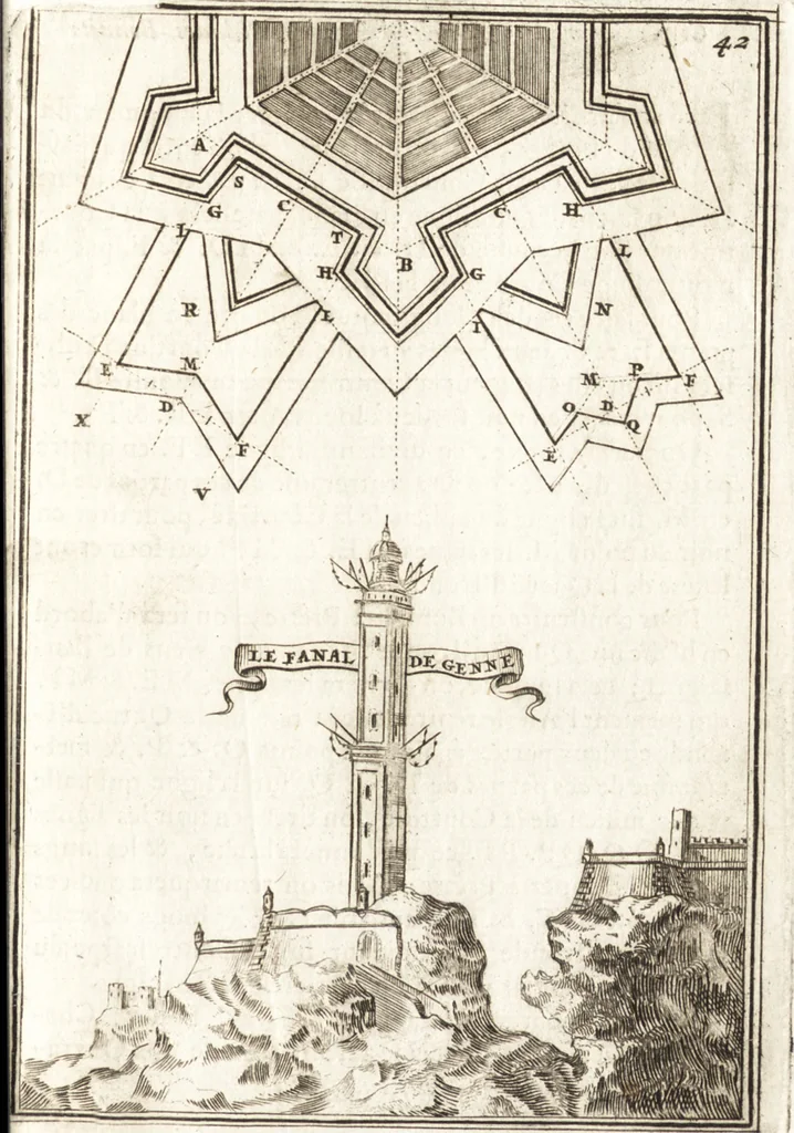 An illustration from Les travaux de Mars, ou, L'art de la guerre : divisé en trois parties ... : avec un ample détail de la milice des Turcs, tant pour l'attaque que pour la deffence : ouvrage enrichi de plus de quatre cens planches gravées en taille-douce, 1684, leaf 142