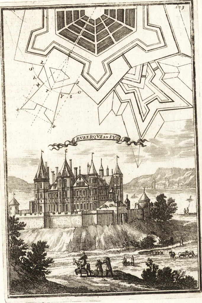 An illustration from Les travaux de Mars, ou, L'art de la guerre : divisé en trois parties ... : avec un ample détail de la milice des Turcs, tant pour l'attaque que pour la deffence : ouvrage enrichi de plus de quatre cens planches gravées en taille-douce, 1684, leaf 148