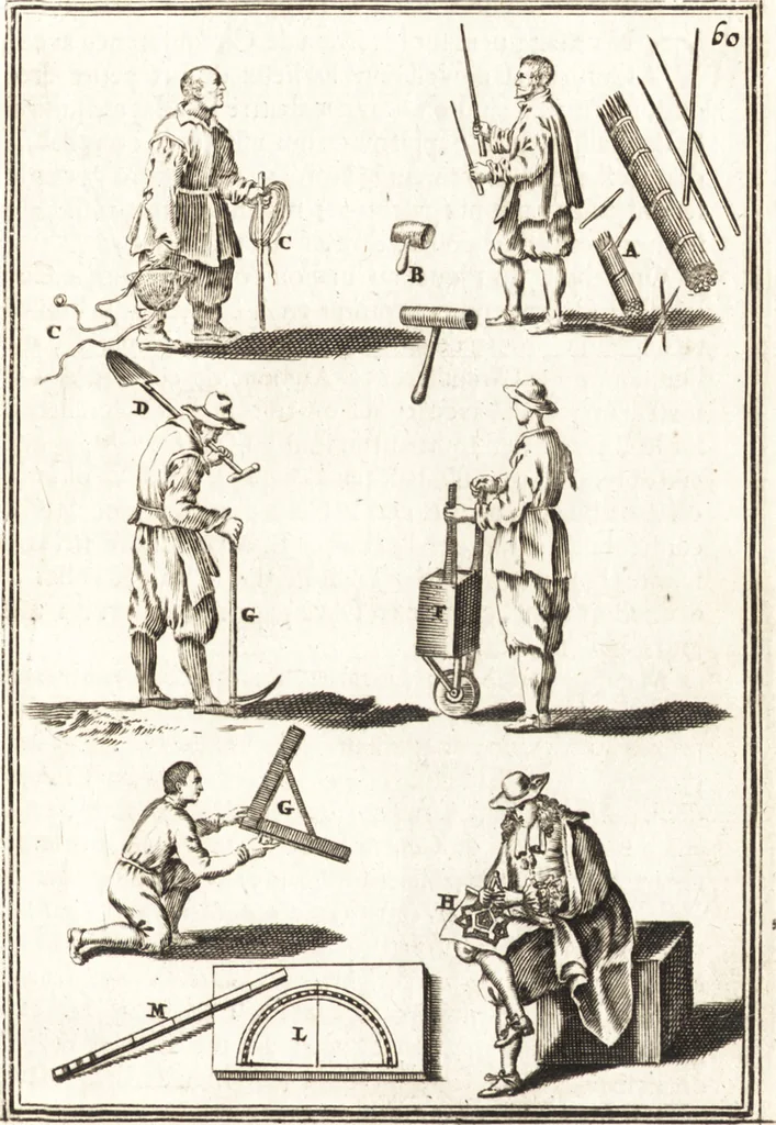 An illustration from Les travaux de Mars, ou, L'art de la guerre : divisé en trois parties ... : avec un ample détail de la milice des Turcs, tant pour l'attaque que pour la deffence : ouvrage enrichi de plus de quatre cens planches gravées en taille-douce, 1684, leaf 210