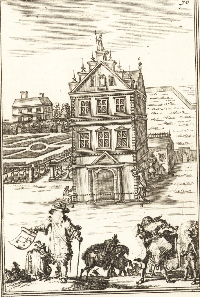 An illustration from Les travaux de Mars, ou, L'art de la guerre : divisé en trois parties ... : avec un ample détail de la milice des Turcs, tant pour l'attaque que pour la deffence : ouvrage enrichi de plus de quatre cens planches gravées en taille-douce, 1684, leaf 228