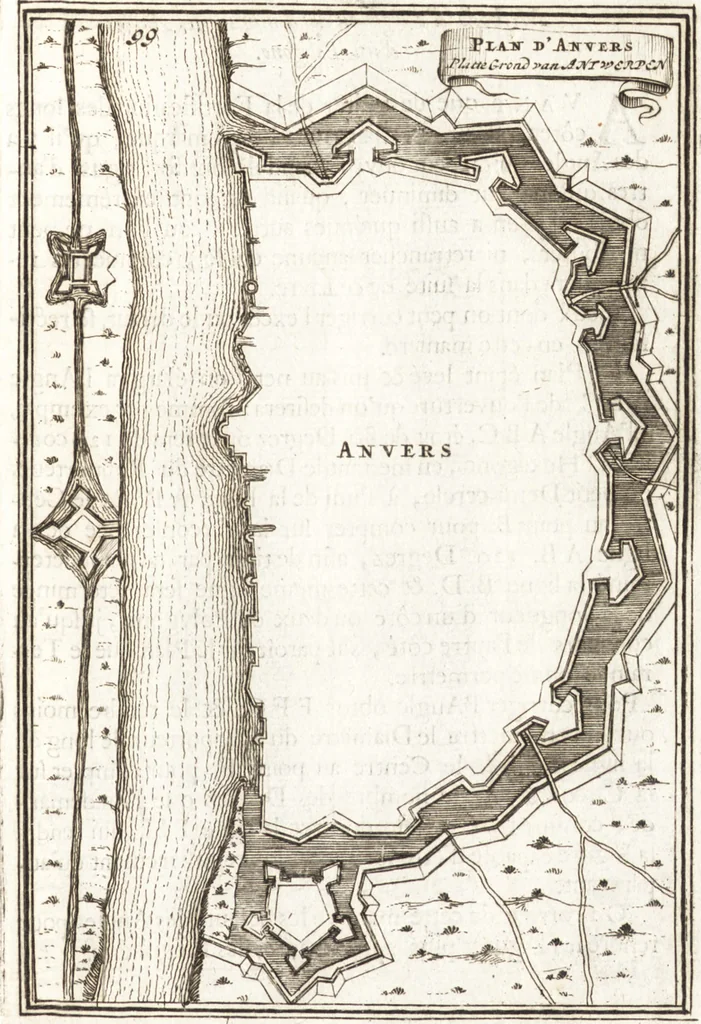 An illustration from Les travaux de Mars, ou, L'art de la guerre : divisé en trois parties ... : avec un ample détail de la milice des Turcs, tant pour l'attaque que pour la deffence : ouvrage enrichi de plus de quatre cens planches gravées en taille-douce, 1684, leaf 286