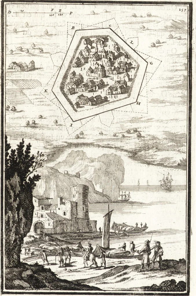An illustration from Les travaux de Mars, ou, L'art de la guerre : divisé en trois parties ... : avec un ample détail de la milice des Turcs, tant pour l'attaque que pour la deffence : ouvrage enrichi de plus de quatre cens planches gravées en taille-douce, 1684, leaf 292