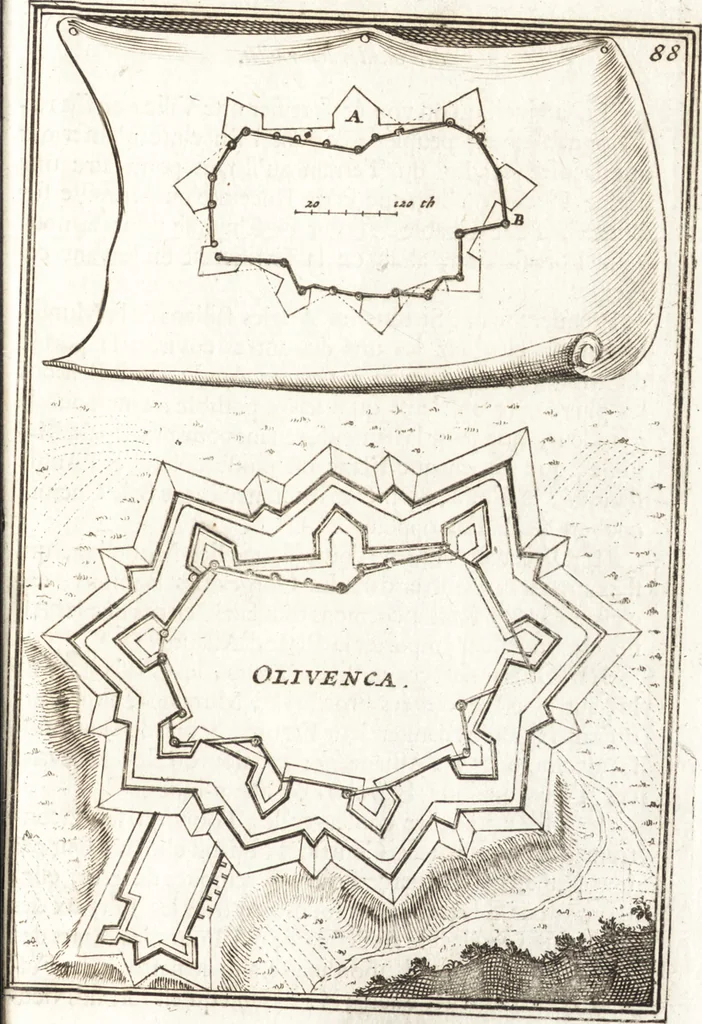 An illustration from Les travaux de Mars, ou, L'art de la guerre : divisé en trois parties ... : avec un ample détail de la milice des Turcs, tant pour l'attaque que pour la deffence : ouvrage enrichi de plus de quatre cens planches gravées en taille-douce, 1684, leaf 300