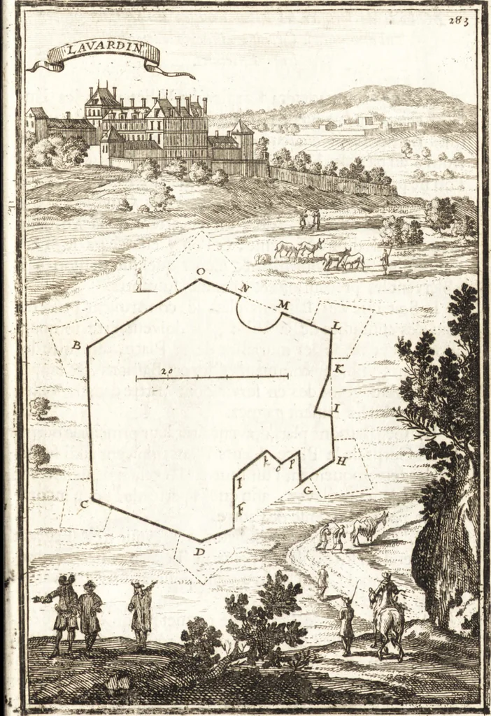An illustration from Les travaux de Mars, ou, L'art de la guerre : divisé en trois parties ... : avec un ample détail de la milice des Turcs, tant pour l'attaque que pour la deffence : ouvrage enrichi de plus de quatre cens planches gravées en taille-douce, 1684, leaf 318