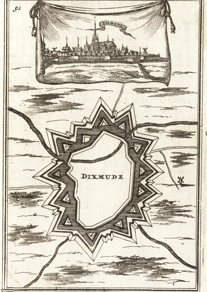 An illustration from Les travaux de Mars, ou, L'art de la guerre : divisé en trois parties ... : avec un ample détail de la milice des Turcs, tant pour l'attaque que pour la deffence : ouvrage enrichi de plus de quatre cens planches gravées en taille-douce, 1684, leaf 322