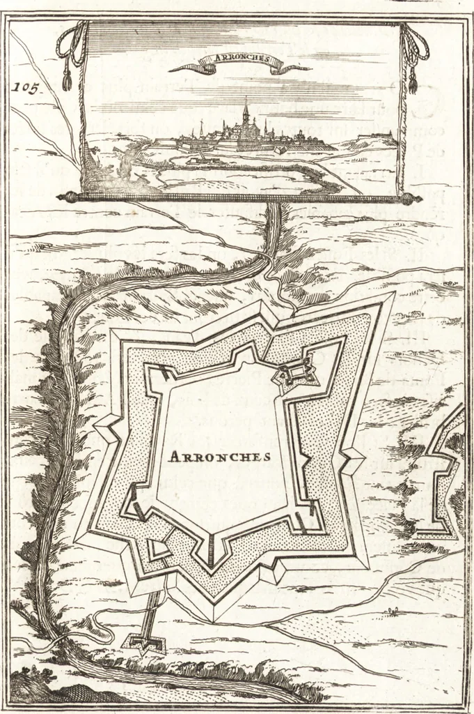 An illustration from Les travaux de Mars, ou, L'art de la guerre : divisé en trois parties ... : avec un ample détail de la milice des Turcs, tant pour l'attaque que pour la deffence : ouvrage enrichi de plus de quatre cens planches gravées en taille-douce, 1684, leaf 340