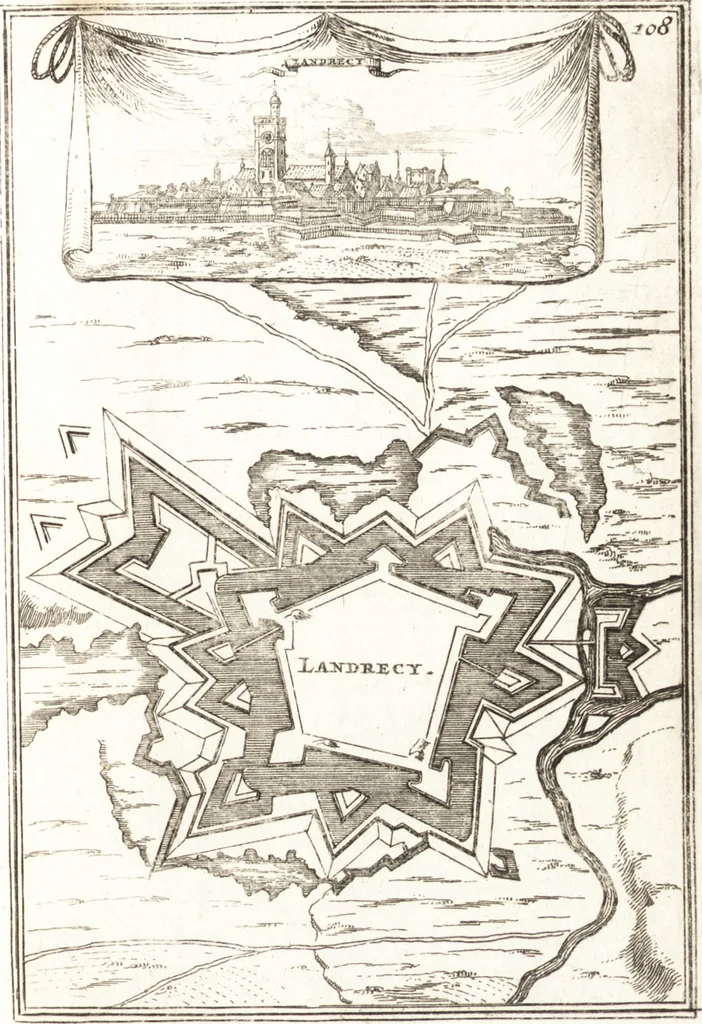 An illustration from Les travaux de Mars, ou, L'art de la guerre : divisé en trois parties ... : avec un ample détail de la milice des Turcs, tant pour l'attaque que pour la deffence : ouvrage enrichi de plus de quatre cens planches gravées en taille-douce, 1684, leaf 346