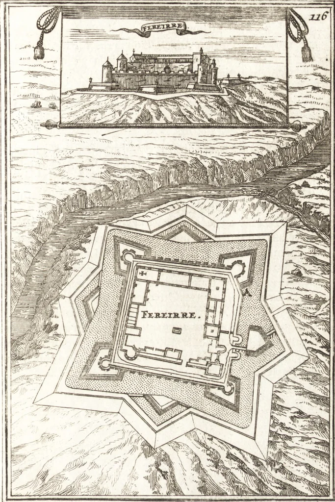 An illustration from Les travaux de Mars, ou, L'art de la guerre : divisé en trois parties ... : avec un ample détail de la milice des Turcs, tant pour l'attaque que pour la deffence : ouvrage enrichi de plus de quatre cens planches gravées en taille-douce, 1684, leaf 352