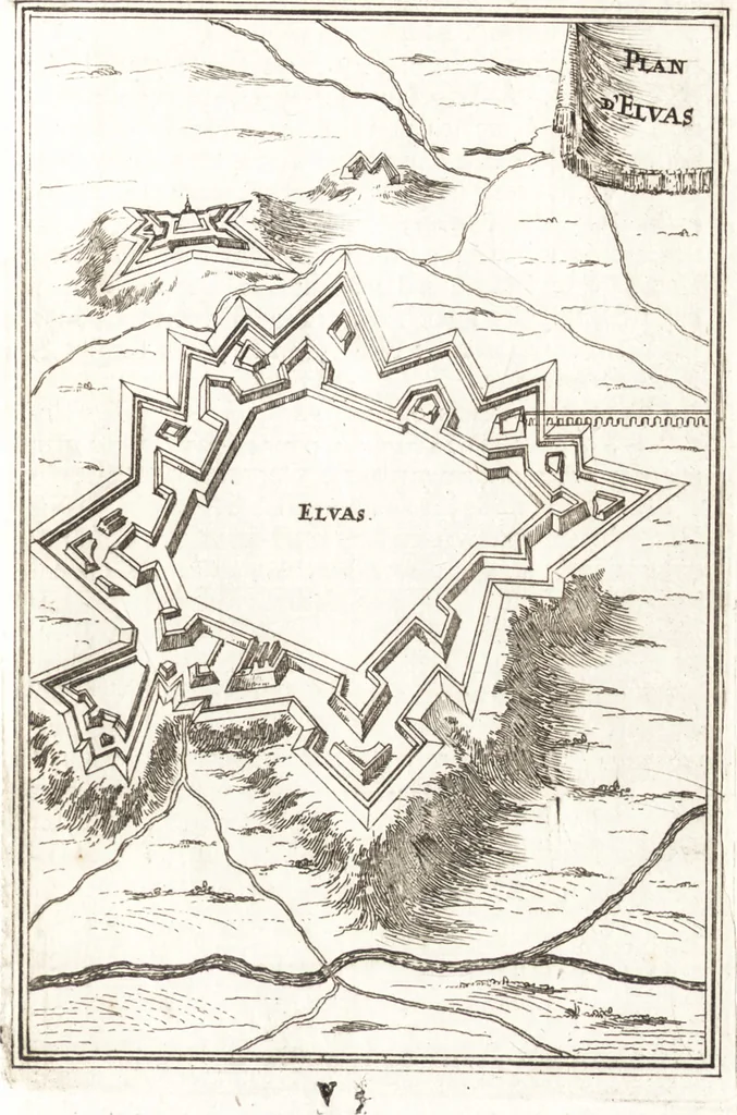 An illustration from Les travaux de Mars, ou, L'art de la guerre : divisé en trois parties ... : avec un ample détail de la milice des Turcs, tant pour l'attaque que pour la deffence : ouvrage enrichi de plus de quatre cens planches gravées en taille-douce, 1684, leaf 354