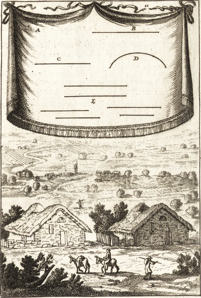 An illustration from Les travaux de Mars, ou, L'art de la guerre : divisé en trois parties ... : avec un ample détail de la milice des Turcs, tant pour l'attaque que pour la deffence : ouvrage enrichi de plus de quatre cens planches gravées en taille-douce, 1684, leaf 36