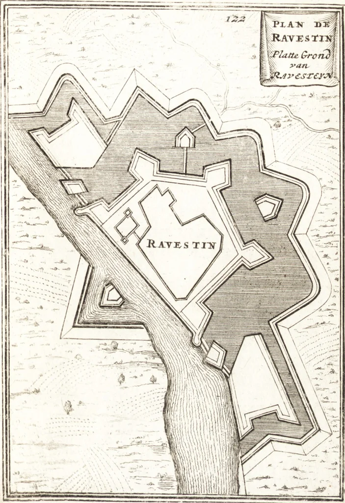 An illustration from Les travaux de Mars, ou, L'art de la guerre : divisé en trois parties ... : avec un ample détail de la milice des Turcs, tant pour l'attaque que pour la deffence : ouvrage enrichi de plus de quatre cens planches gravées en taille-douce, 1684, leaf 370