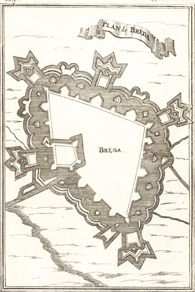 An illustration from Les travaux de Mars, ou, L'art de la guerre : divisé en trois parties ... : avec un ample détail de la milice des Turcs, tant pour l'attaque que pour la deffence : ouvrage enrichi de plus de quatre cens planches gravées en taille-douce, 1684, leaf 374