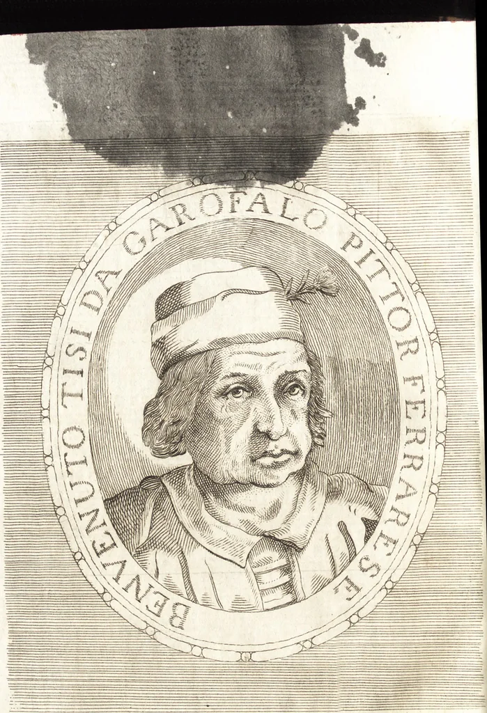 An illustration from Catalogo istorico dè pittori e scultori ferraresi, e delle opere loro : con in fine una nota esatta delle più celebri pitture delle chiese di Ferrara, 1782, leaf 269