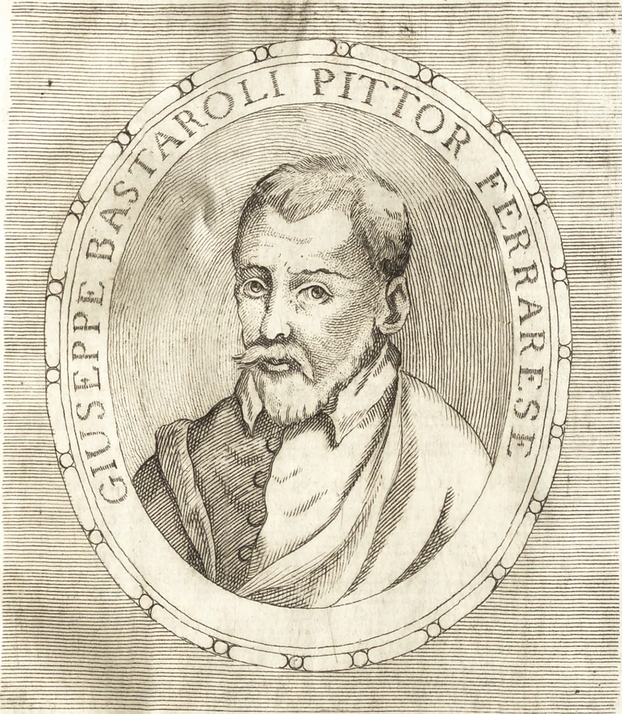 An illustration from Catalogo istorico dè pittori e scultori ferraresi, e delle opere loro : con in fine una nota esatta delle più celebri pitture delle chiese di Ferrara, 1782, leaf 442