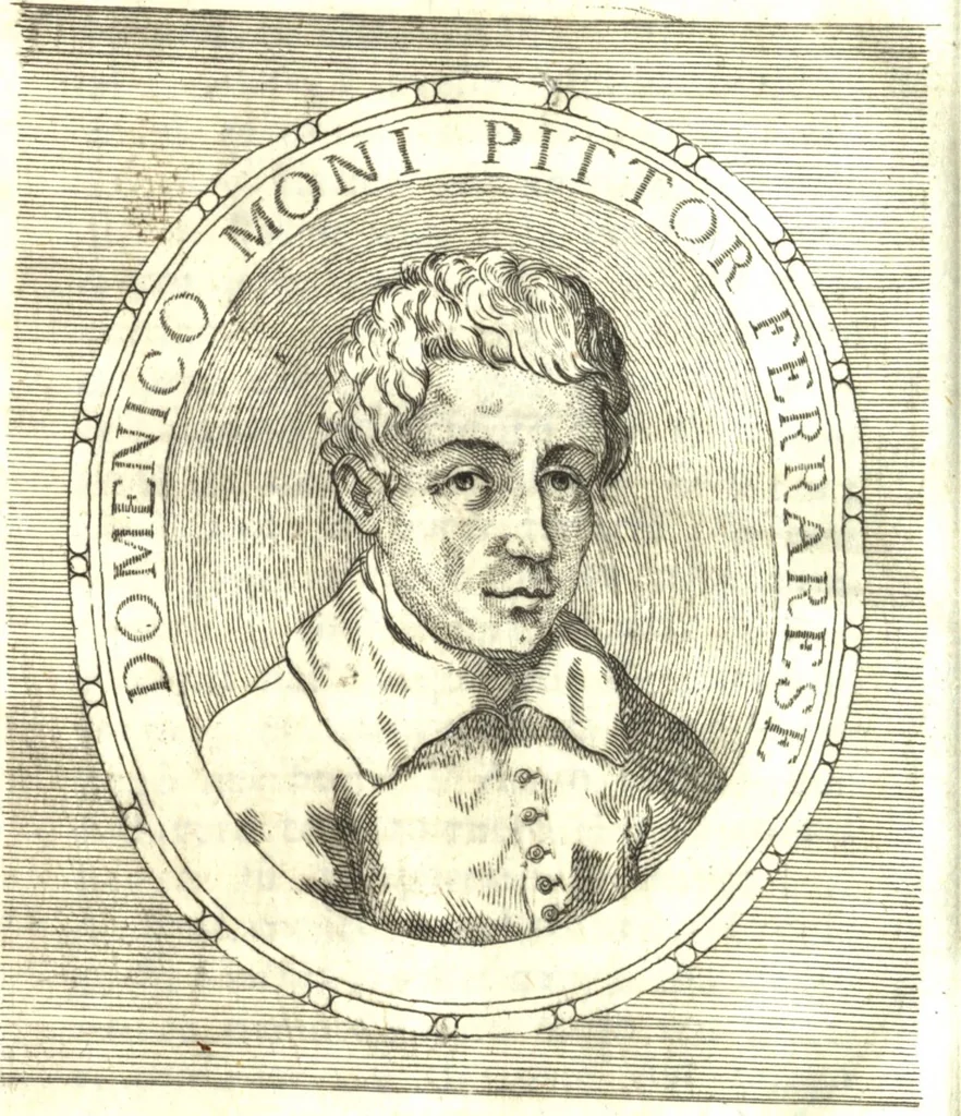 An illustration from Catalogo istorico dè pittori e scultori ferraresi, e delle opere loro : con in fine una nota esatta delle più celebri pitture delle chiese di Ferrara, 1782, leaf 455