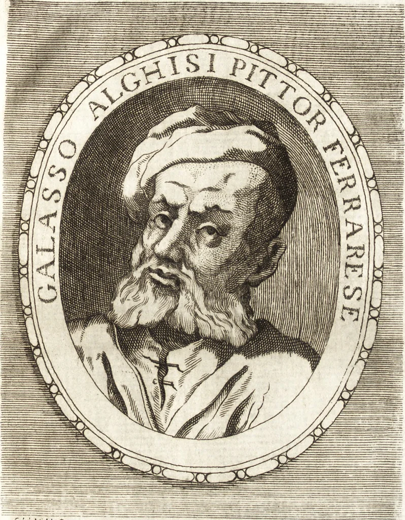 An illustration from Catalogo istorico dè pittori e scultori ferraresi, e delle opere loro : con in fine una nota esatta delle più celebri pitture delle chiese di Ferrara, 1782, leaf 66