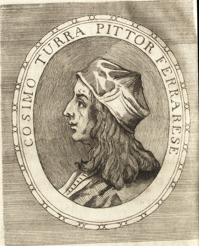 An illustration from Catalogo istorico dè pittori e scultori ferraresi, e delle opere loro : con in fine una nota esatta delle più celebri pitture delle chiese di Ferrara, 1782, leaf 97
